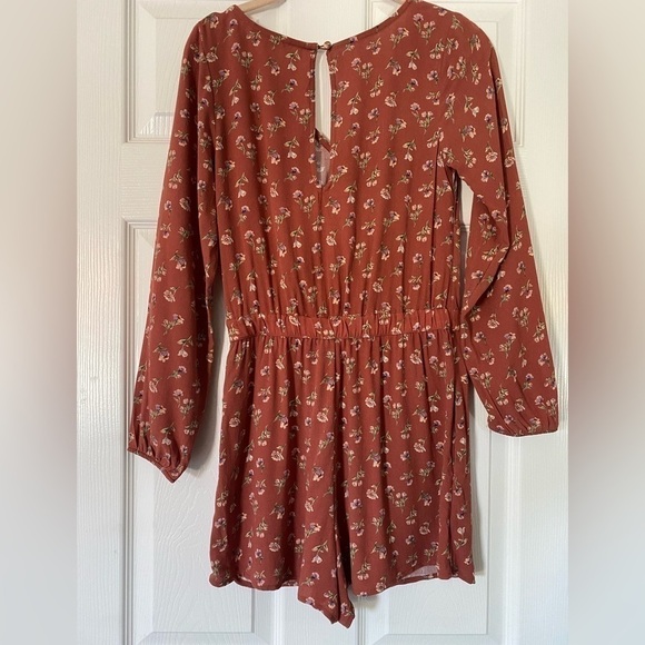 AMERICAN Eagle Floral Print Long Sleeve Romper Size XS - Picture 6 of 8